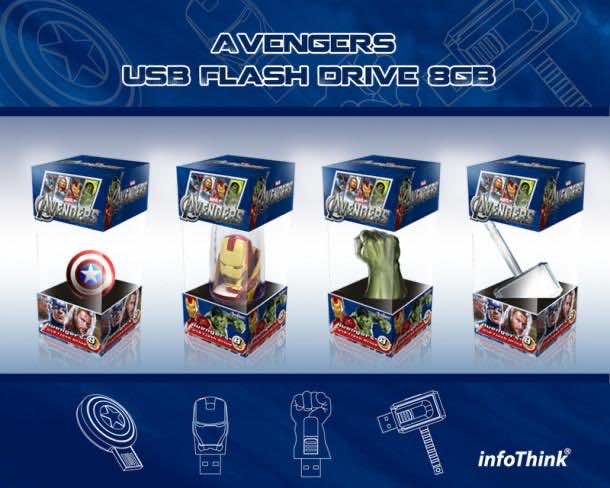 19. The Avengers USB Sticks