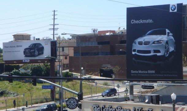 Audi vs BMW Billboard Ad war 1