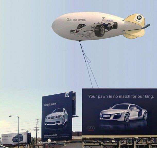 Audi vs BMW Billboard Ad war 3
