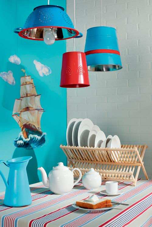 kitchen vessels as lamps