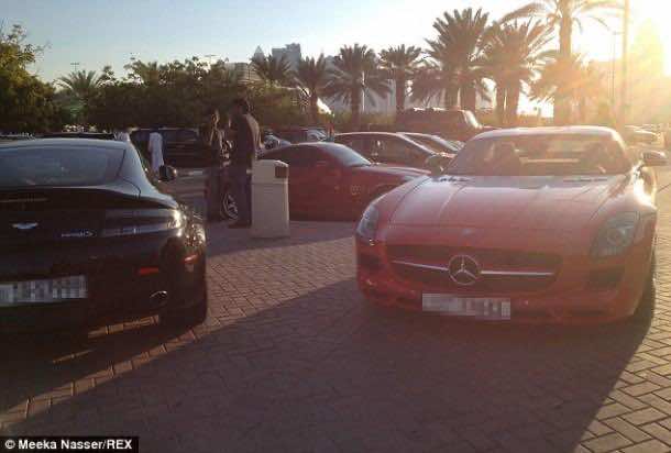 14 Aston Martin Vantage S and a Mercedes