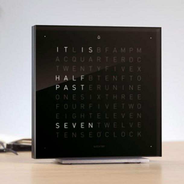 qlocktwo touch table alarm clock