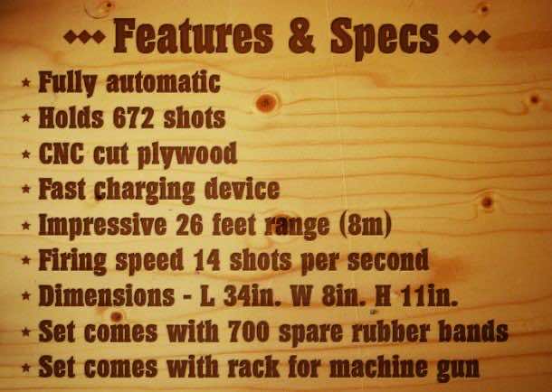 Rubber Band Gun specs