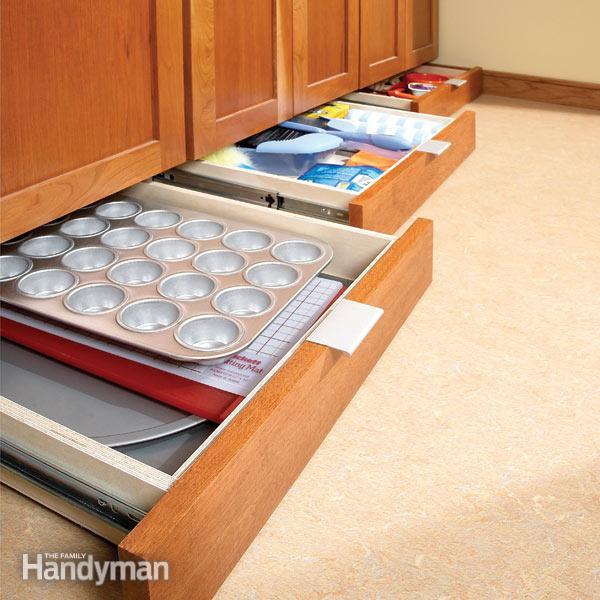 10. Use up all of your space by using under cabinet drawers