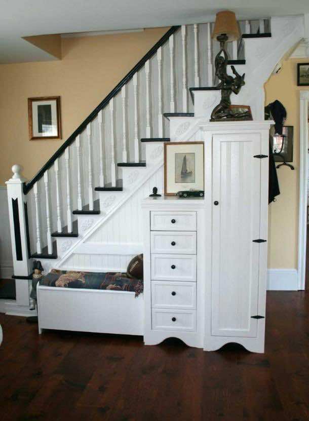 4. Store things under the staircase