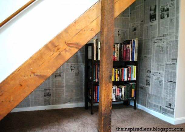 5. Book nook under the stairs!