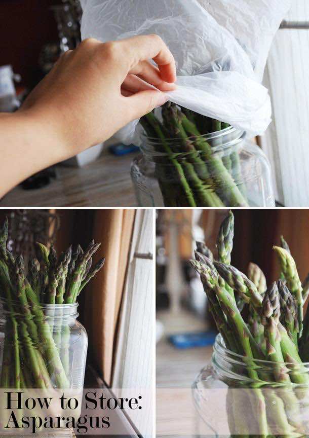 14. Store asparagus