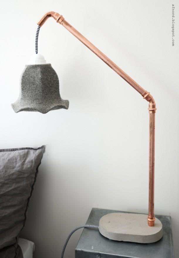 9. A Cement Bedside lamp
