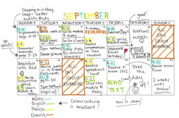 9. Get a study timetable organized and prioritize.