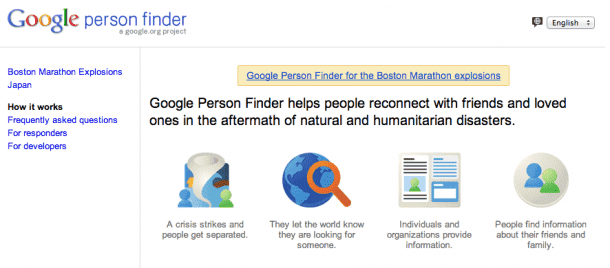 7. Google Person Finder