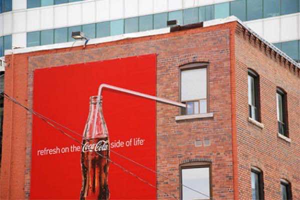 9. Coca-Cola Refresh on the Side of Life
