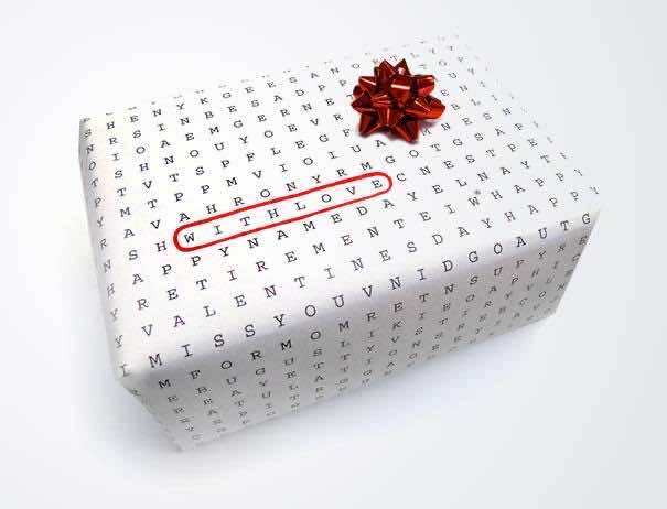 17. Word Search Wrapping Paper