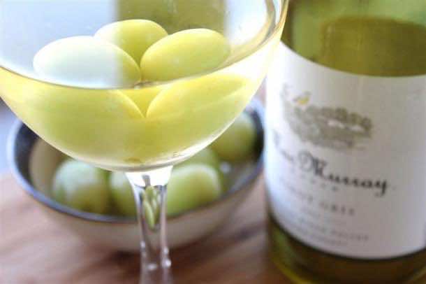 3. Use frozen grapes to chill your wine