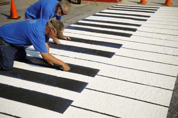 5. Piano crosswalk in Spartanburg, South California, U.S.