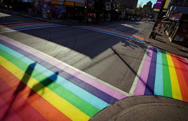 6. Rainbow crosswalk in Vancouver, Canada