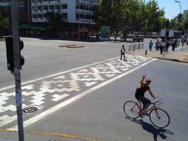 8. Pattern crosswalk in Santiago, Chile