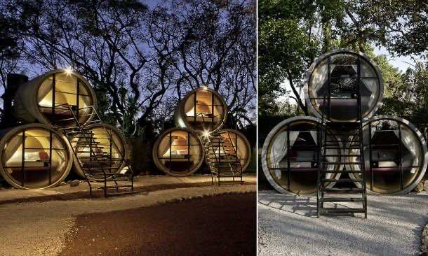 Hotel Made From Concrete Pipes