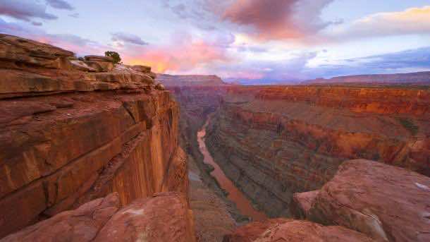 Sunset Over Colorado River and Grand Canyon