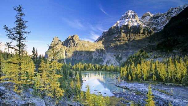 Yoho National Park and the larch valley, British Columbia, Canada.