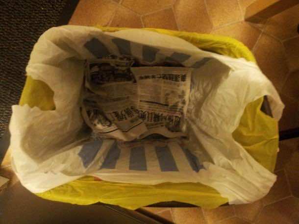 15. Newspaper Beneath your Garbage