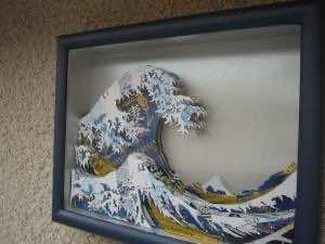26.) The Great Wave off Kanagawa recreated with cans.