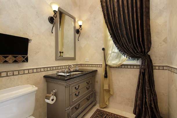 Powder room in luxury home