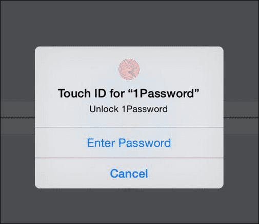 1. Use apps with Touch ID integration
