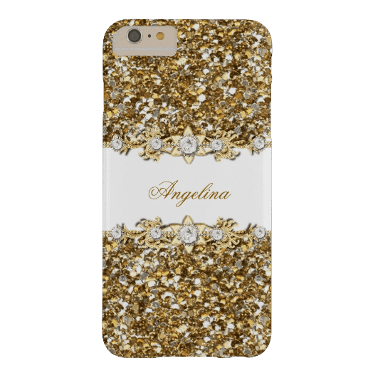 4. Silver White Gold Diamond Jewel Glitter Barely There iPhone 6 Plus Case