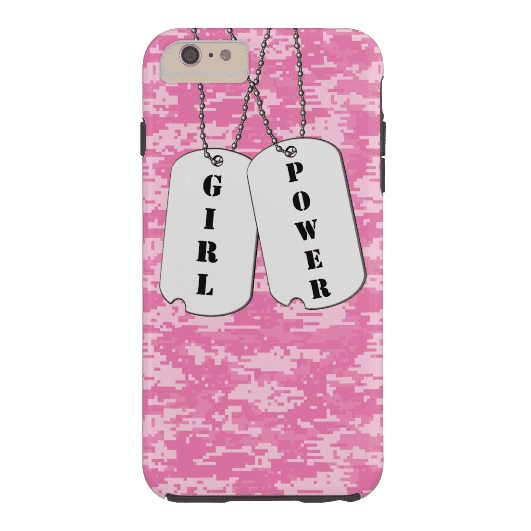 5. Girl Power Dog Tags Tough iPhone 6 Plus Case
