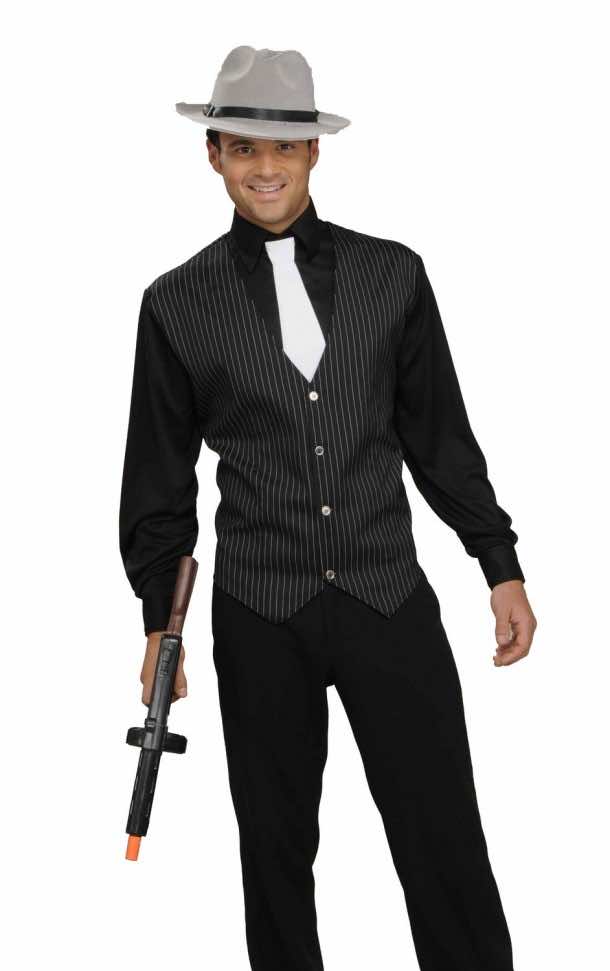 5. Men's Gangster Shirt, Vest And Tie Costume
