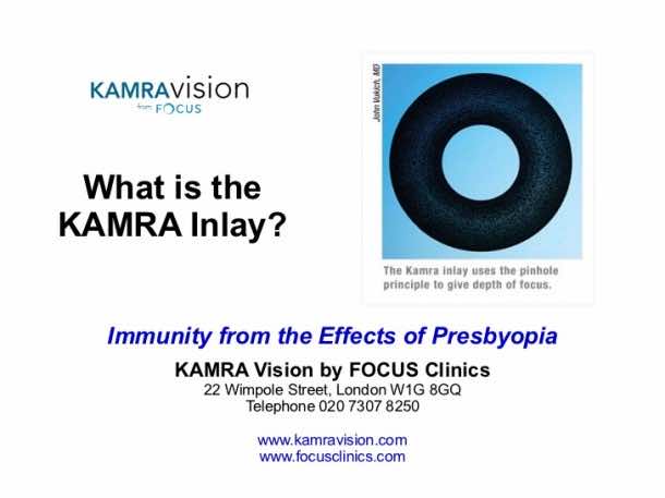 Get Rid of Presbyopia – Kamra Inlay2