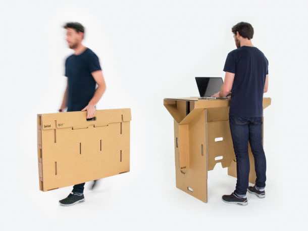 Refold's Cardboard Standing Desk2