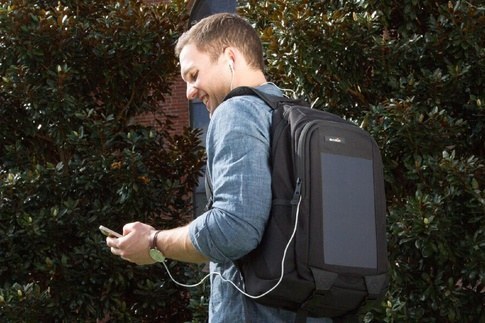 12. A solar-powered backpack