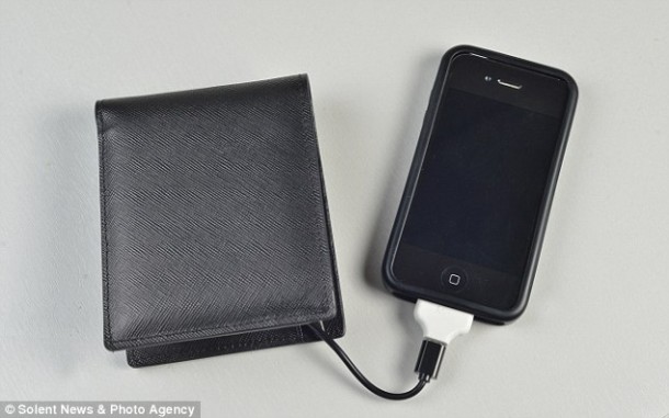 Wallet Doubling up as a Battery Pack