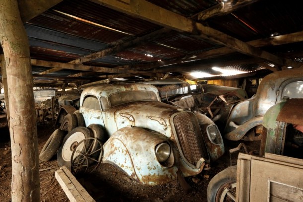 60 Rare Cars Found after 50 Years in a Barn in France 25