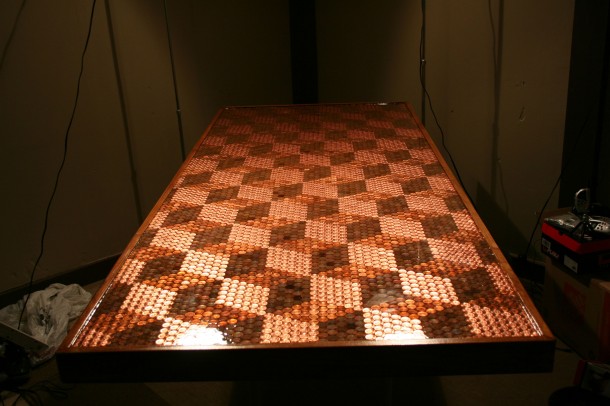 DIY Pennies Table – Amazing use of Pennies 18