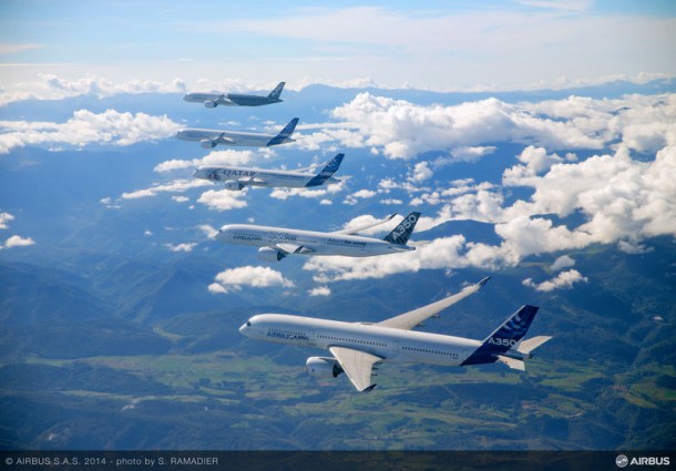 Airbus Formation Flying A350 XWB planes 2