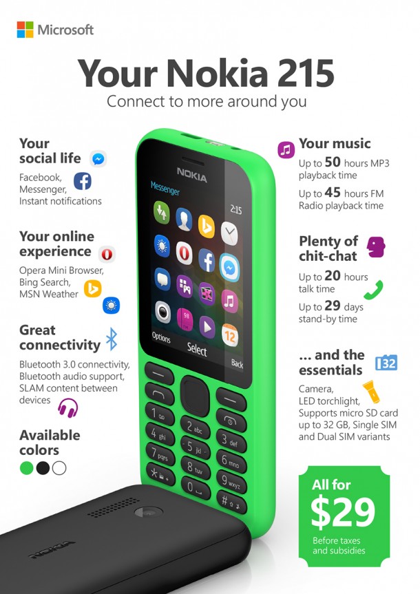 Nokia 215 is The Cheapest Microsoft Phone4