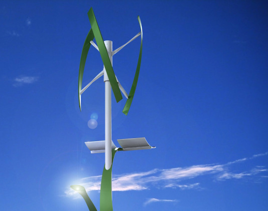 Streetlight that Runs on Wind and Solar Energy