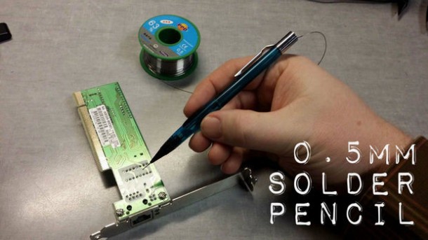 Make your very own .5mm Solder from a Mechanical Pencil