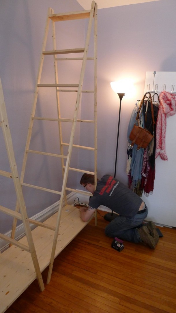 DIY Ladder Shelves 7