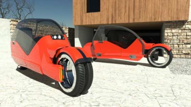 Lane Splitter Concept Car Transforms into Two Motorbikes 5