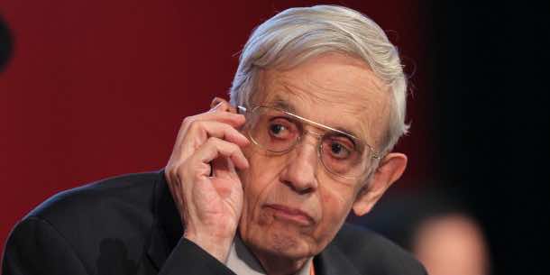 BEIJING, CHINA - SEPTEMBER 28:  (CHINAOUT) American mathematician John Forbes Nash looks onduring day one of the 2011 Nobel Laureates Beijing Forum at the National Museum on September 28, 2011 in Beijing, China. The 2011 Nobel Laureates Beijing Forum will kick off on September 28 and last to September 30 with the theme of Innovation and Development.  (Photo by ChinaFotoPress/Getty Images)