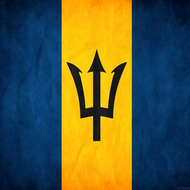 Flag Of Barbados - The Symbol Of Blue Sea And Golden Sand