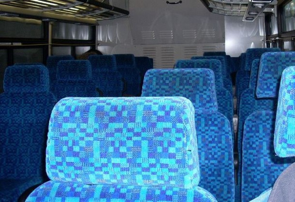 Patterned public transport seats
