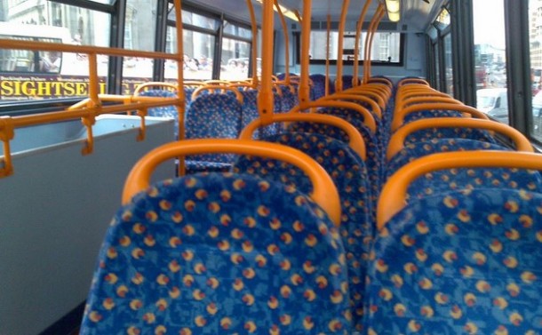 Patterned public transport seats2