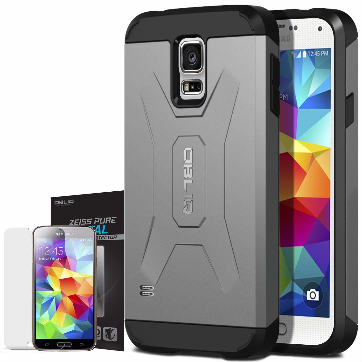 Negro SDTEK Samsung Galaxy S5 Matte Funda Carcasa Case Bumper Silicone