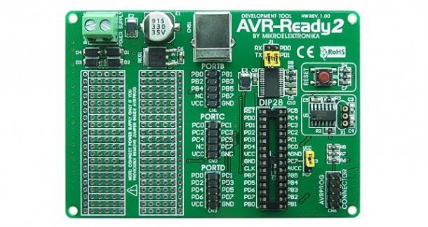 AVR-Ready2 Board by  Mikroelektronika