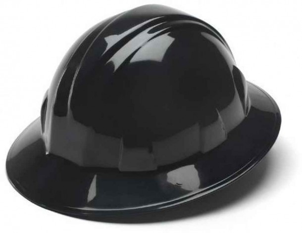 Pyramex Full Brim Style 4 Point Ratchet Suspension Hard Hats For Safety And Comfort
