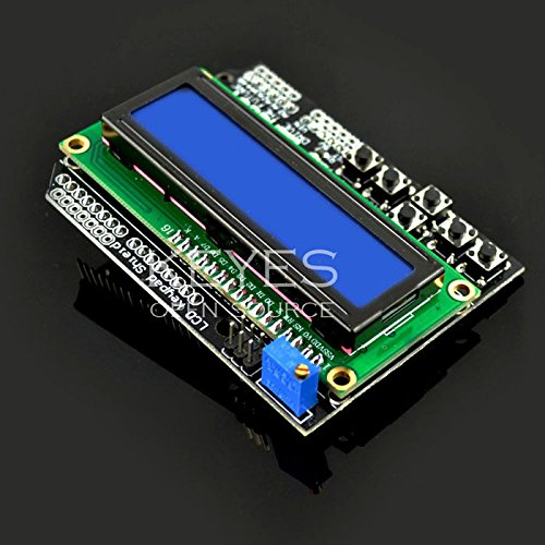 Holdding New 1602 LCD Keypad Shield Module Display for Arduino